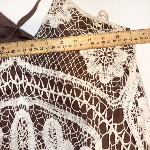 Judith March crochet overlay dress delicate lace design adjustable straps medium - Picture 9 of 11